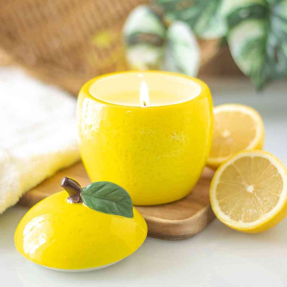 Something Different - Lemon Shaped Candle Jar Geurkaars - Geel